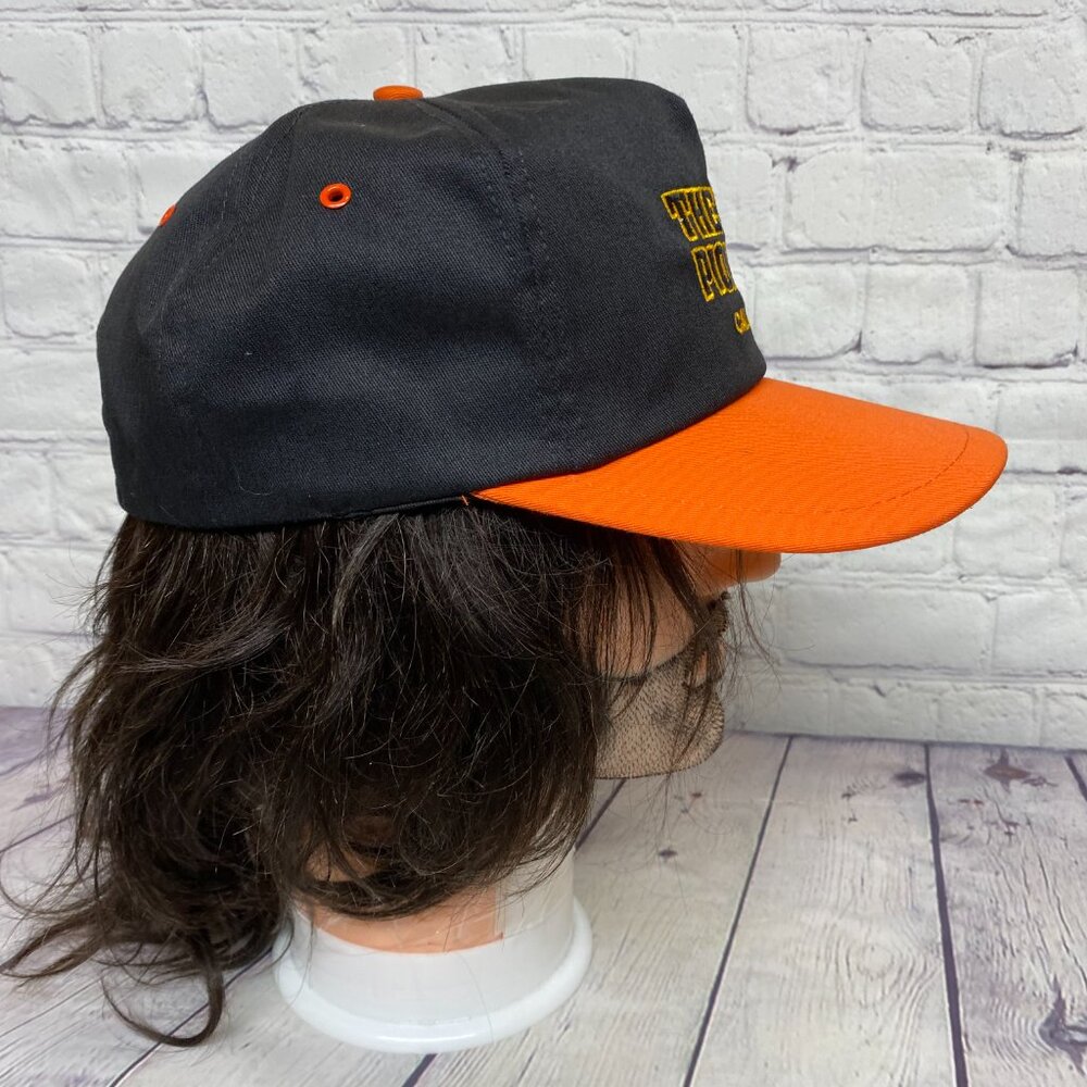 Vintage K Products Farmer Hat Cap Snapback Black Orange The Pioneer Calgary - Picture 4 of 9